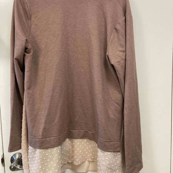 Logo Lori Goldstein women’s cardigan sweater flowy eyelet material sz small - Picture 7 of 9